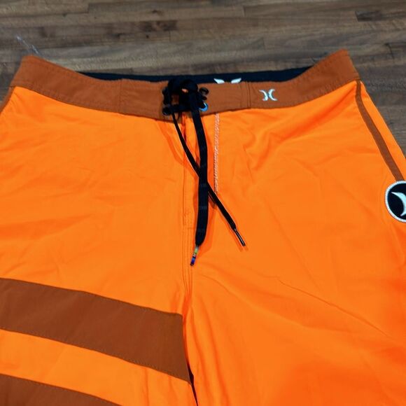 Hurley Phantom Men’s Boardshort Bright Orange and Brown Boardshorts! - Picture 3 of 9